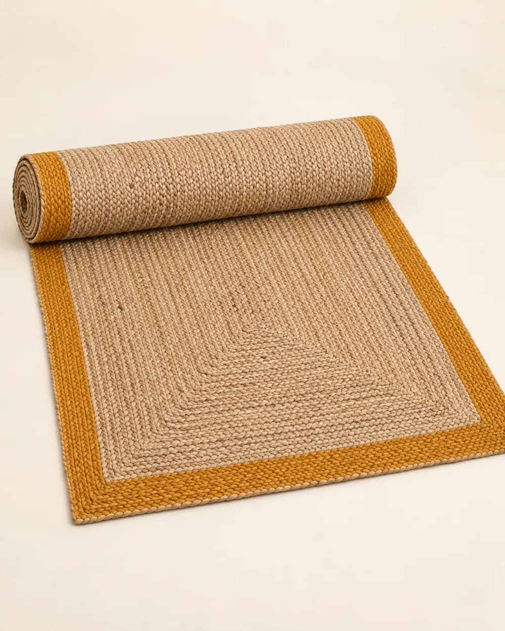 Handwoven jute rug, 3 x 5 ft