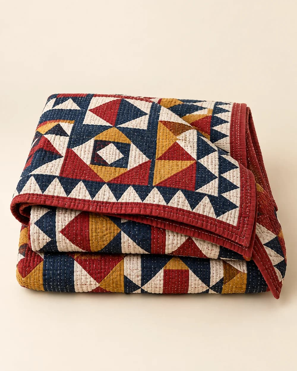 Sindhi ralli patchwork throw